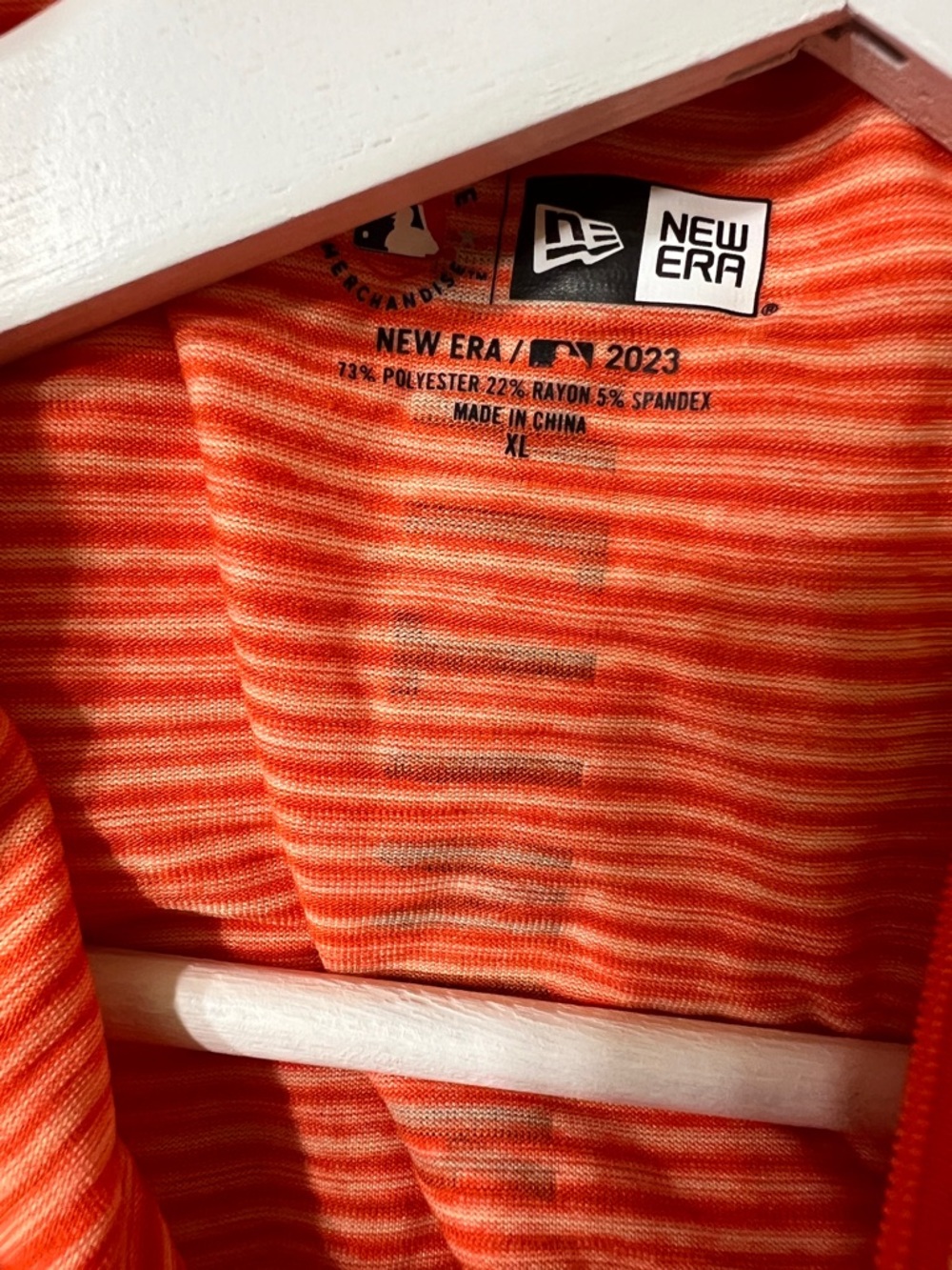 New Era Orange Striped Baltimore Orioles Quarter-Zip Pullover - Picture 8 of 11